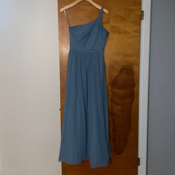 alfred angelo one shoulder bridesmaid dress Teal One Shoulder Bridesmaid Dress,Tulle Bridesmaid Dress,Long Bridesmaid Dress,BD00203, US26W / Royal Blue